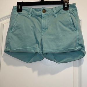 Green American eagle shorts